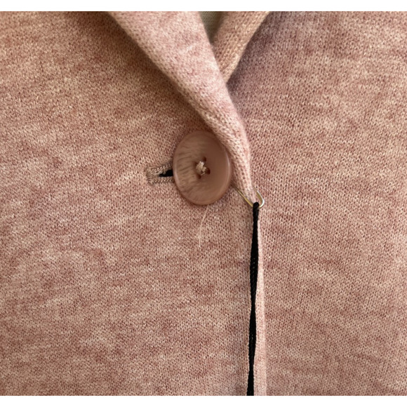 NEW EXPRESS KNIT BlAZER KNIT KIT PINK ONE BUTTON BLAZER SZ XL - Picture 3 of 9